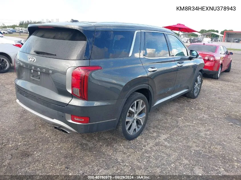 KM8R34HEXNU378943 2022 Hyundai Palisade Sel