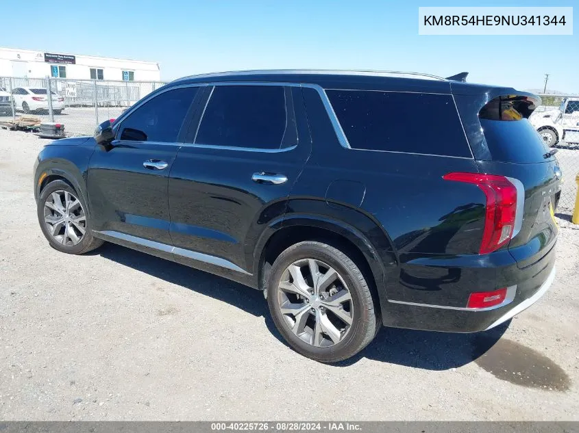 2022 Hyundai Palisade Limited VIN: KM8R54HE9NU341344 Lot: 40225726