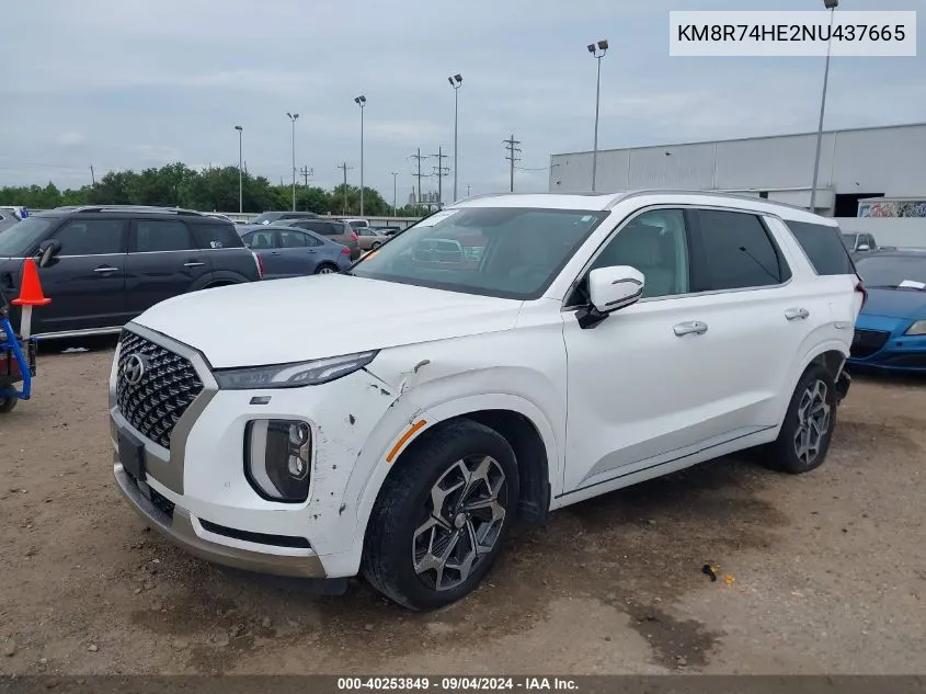 2022 Hyundai Palisade Calligraphy VIN: KM8R74HE2NU437665 Lot: 40253849