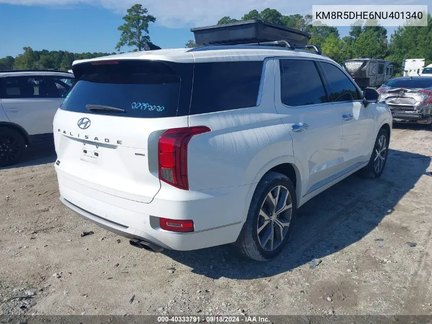 2022 Hyundai Palisade Limited VIN: KM8R5DHE6NU401340 Lot: 40333791