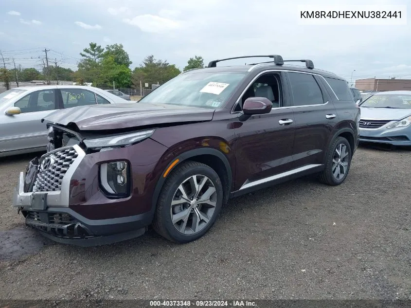 2022 Hyundai Palisade Sel VIN: KM8R4DHEXNU382441 Lot: 40373348