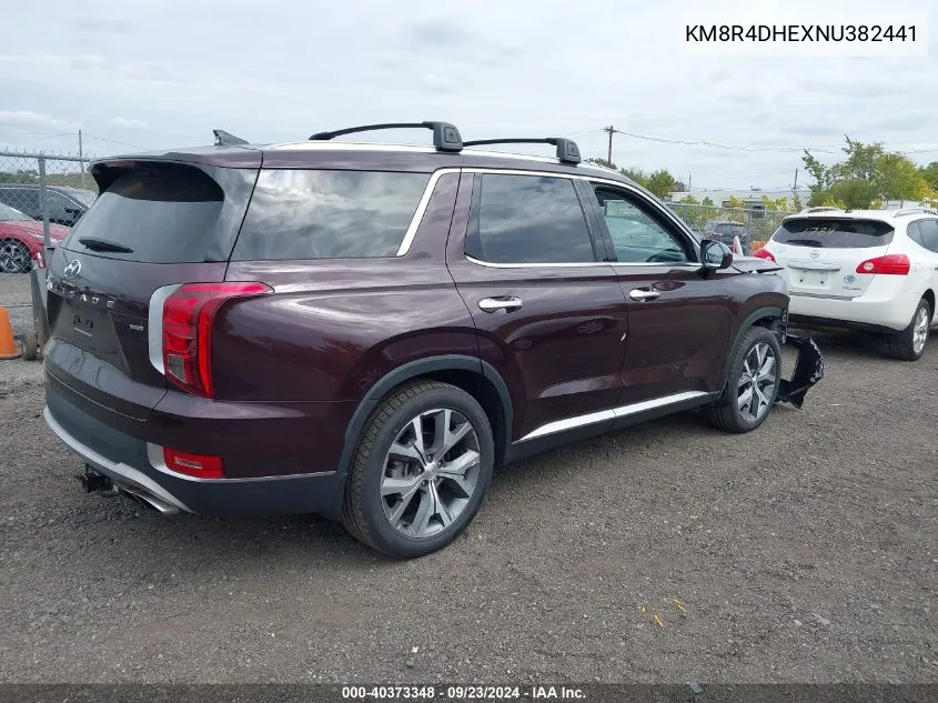 2022 Hyundai Palisade Sel VIN: KM8R4DHEXNU382441 Lot: 40373348