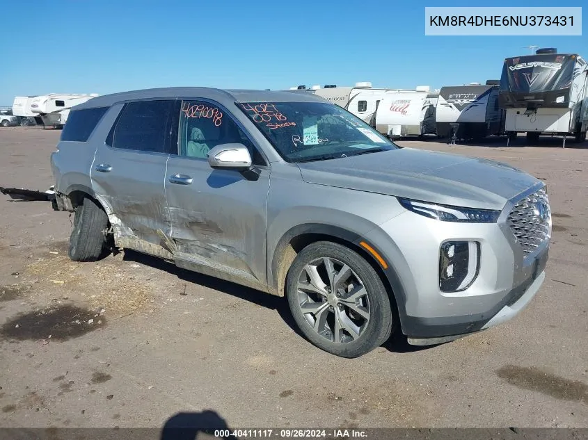 2022 Hyundai Palisade Sel VIN: KM8R4DHE6NU373431 Lot: 40411117