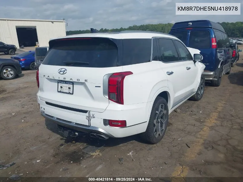 KM8R7DHE5NU418978 2022 Hyundai Palisade Calligraphy