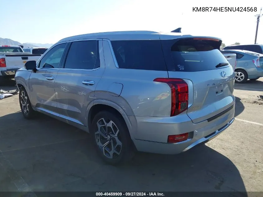 KM8R74HE5NU424568 2022 Hyundai Palisade Calligraphy