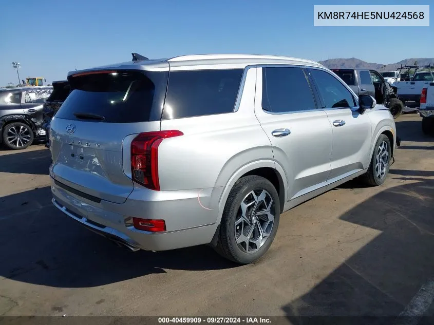 2022 Hyundai Palisade Calligraphy VIN: KM8R74HE5NU424568 Lot: 40459909