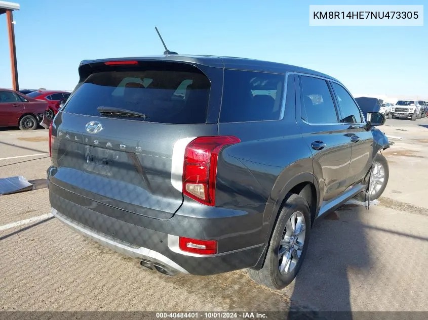 KM8R14HE7NU473305 2022 Hyundai Palisade Se