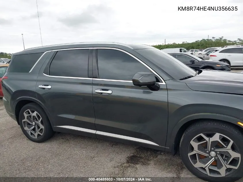 2022 Hyundai Palisade Calligraphy VIN: KM8R74HE4NU356635 Lot: 40485803