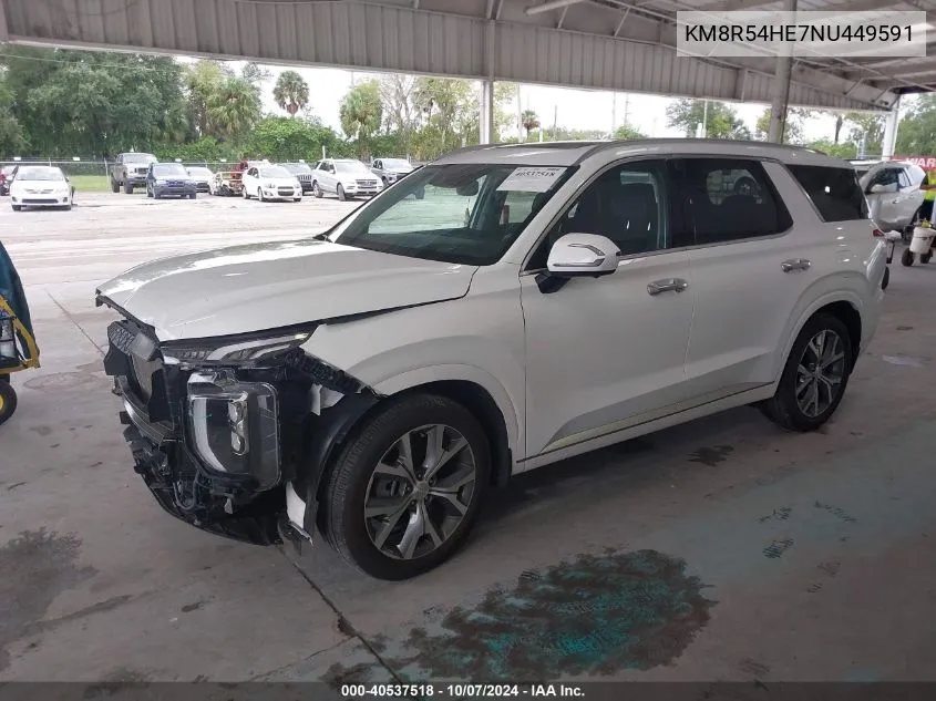 KM8R54HE7NU449591 2022 Hyundai Palisade Limited