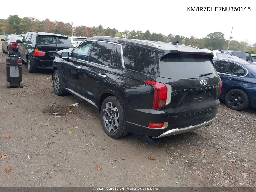 KM8R7DHE7NU360145 2022 Hyundai Palisade Calligraphy