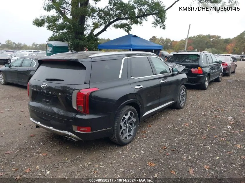 KM8R7DHE7NU360145 2022 Hyundai Palisade Calligraphy