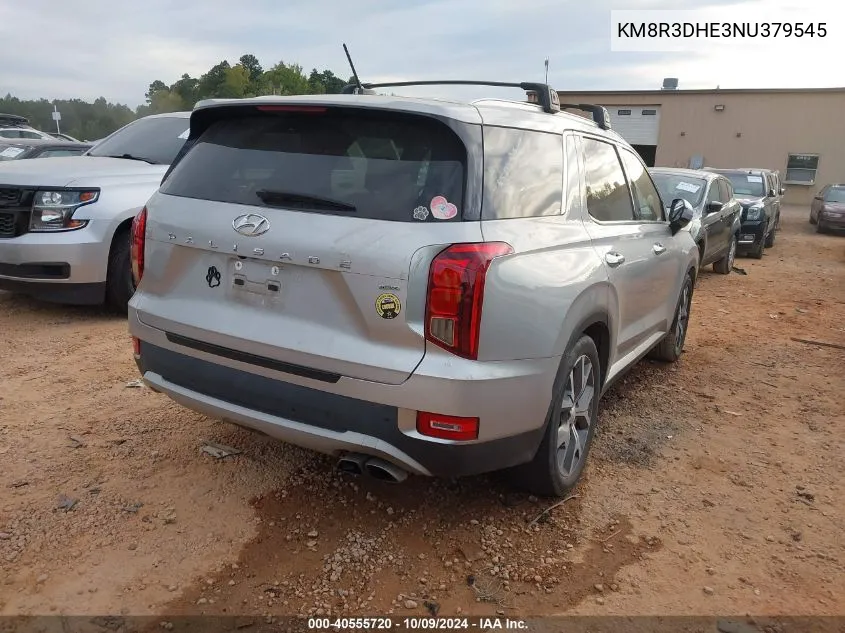 2022 Hyundai Palisade Sel VIN: KM8R3DHE3NU379545 Lot: 40555720