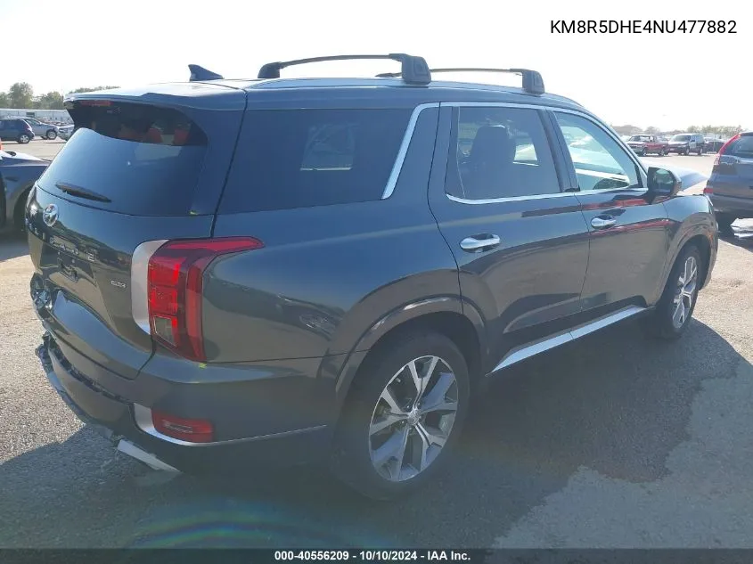 2022 Hyundai Palisade Limited VIN: KM8R5DHE4NU477882 Lot: 40556209