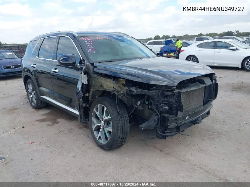 2022 Hyundai Palisade Sel VIN: KM8R44HE6NU349727 Lot: 40717697