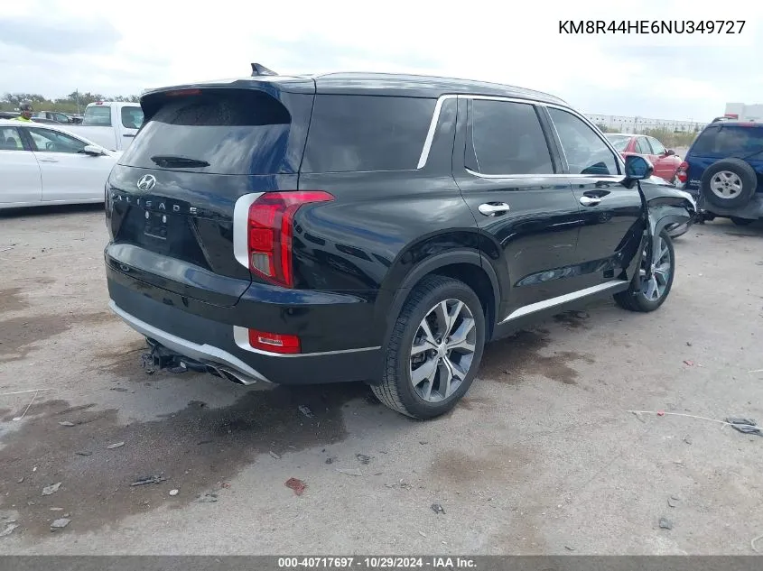 2022 Hyundai Palisade Sel VIN: KM8R44HE6NU349727 Lot: 40717697