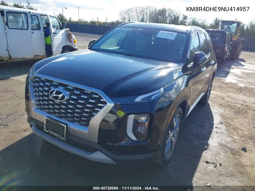 2022 Hyundai Palisade Sel VIN: KM8R4DHE9NU414957 Lot: 40728088