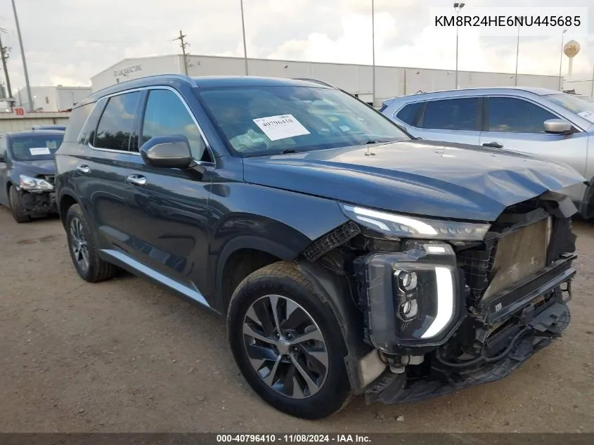 2022 Hyundai Palisade Sel VIN: KM8R24HE6NU445685 Lot: 40796410