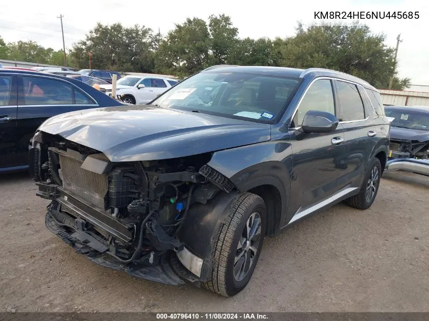 2022 Hyundai Palisade Sel VIN: KM8R24HE6NU445685 Lot: 40796410