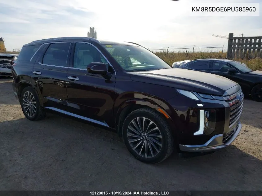 2023 Hyundai Palisade Limited VIN: KM8R5DGE6PU585960 Lot: 12123015