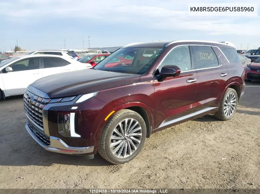 2023 Hyundai Palisade Limited VIN: KM8R5DGE6PU585960 Lot: 12123015