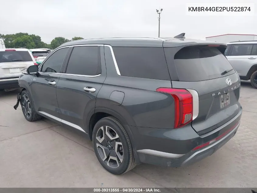 2023 Hyundai Palisade Sel VIN: KM8R44GE2PU522874 Lot: 39313555