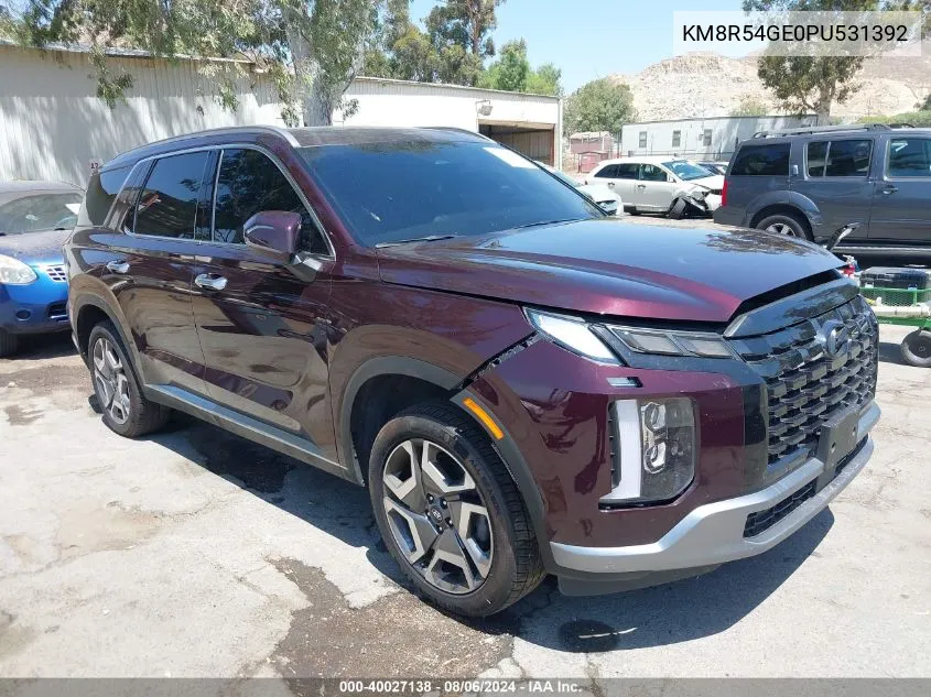 2023 Hyundai Palisade Limited VIN: KM8R54GE0PU531392 Lot: 40027138