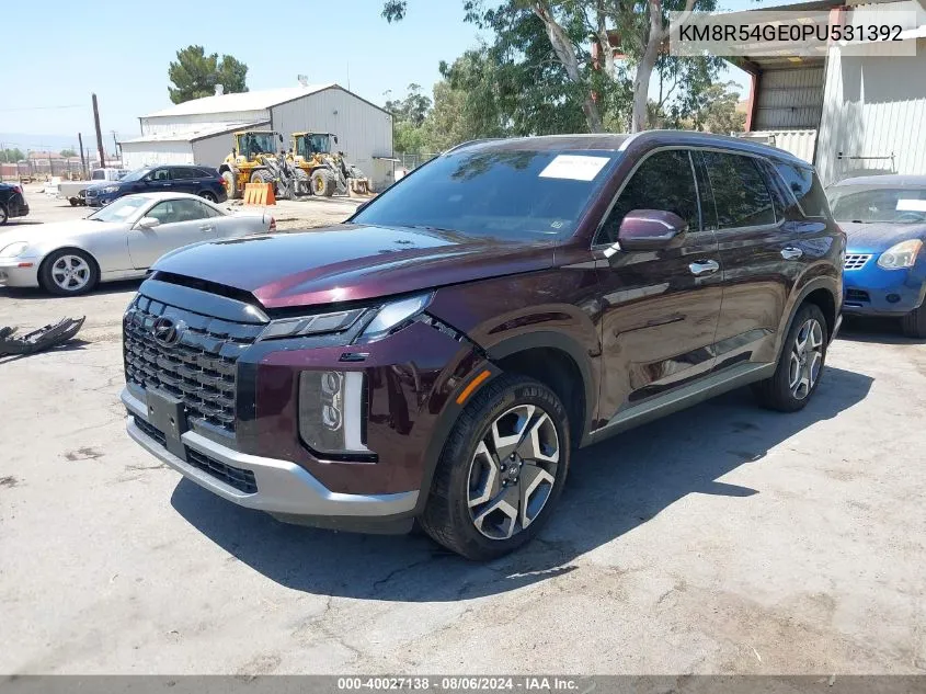 2023 Hyundai Palisade Limited VIN: KM8R54GE0PU531392 Lot: 40027138