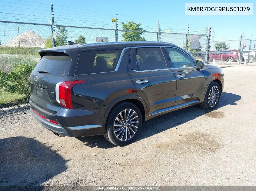 2023 Hyundai Palisade Calligraphy VIN: KM8R7DGE9PU501379 Lot: 40060042