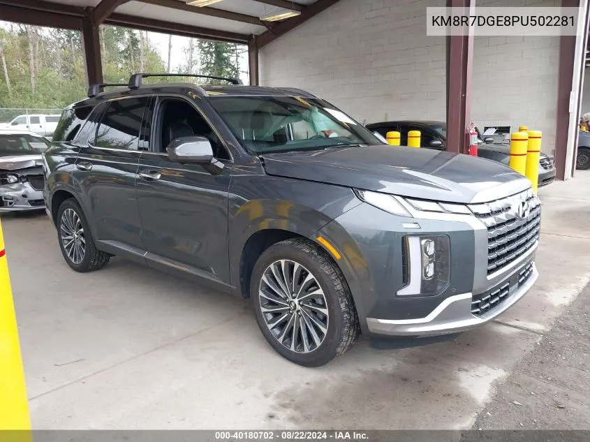 2023 Hyundai Palisade Calligraphy VIN: KM8R7DGE8PU502281 Lot: 40180702