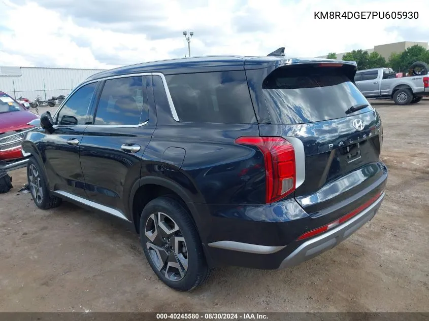 2023 Hyundai Palisade Sel VIN: KM8R4DGE7PU605930 Lot: 40245580