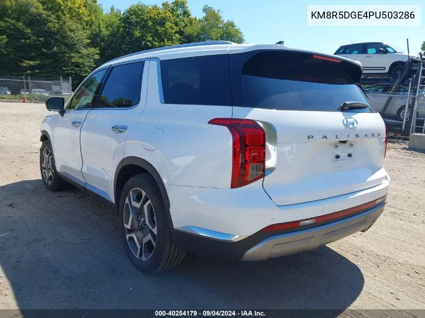 2023 Hyundai Palisade Limited VIN: KM8R5DGE4PU503286 Lot: 40254179