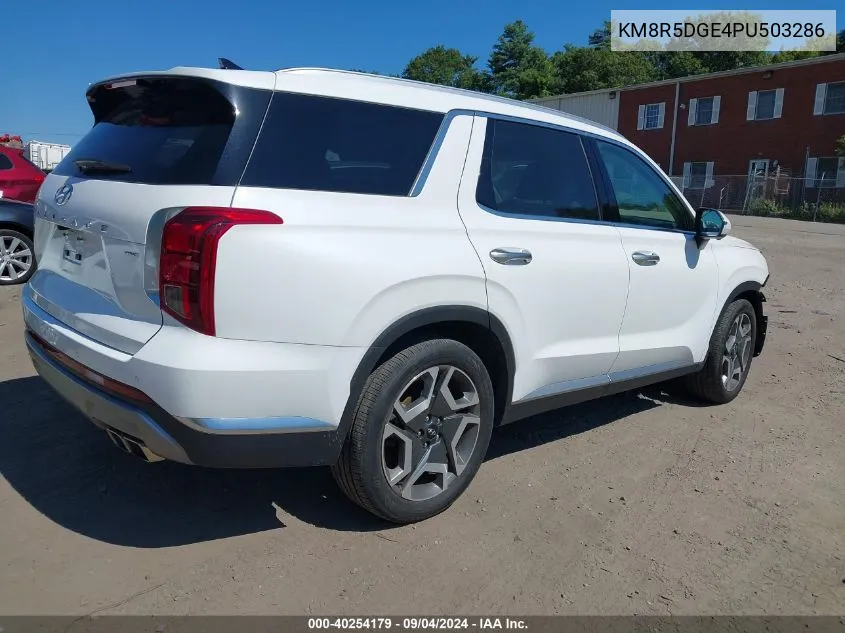 2023 Hyundai Palisade Limited VIN: KM8R5DGE4PU503286 Lot: 40254179