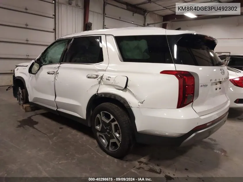 2023 Hyundai Palisade Sel VIN: KM8R4DGE3PU492302 Lot: 40298675