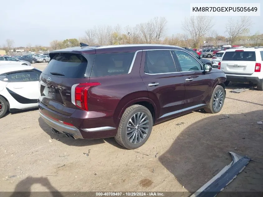 2023 Hyundai Palisade Calligraphy VIN: KM8R7DGEXPU505649 Lot: 40709497