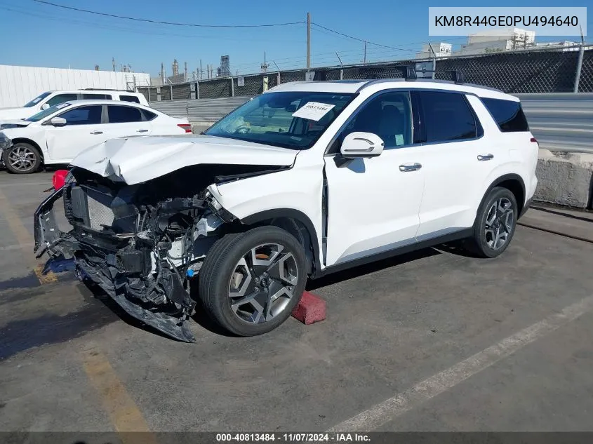 2023 Hyundai Palisade Sel VIN: KM8R44GE0PU494640 Lot: 40813484