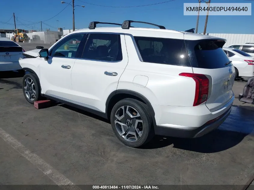 2023 Hyundai Palisade Sel VIN: KM8R44GE0PU494640 Lot: 40813484