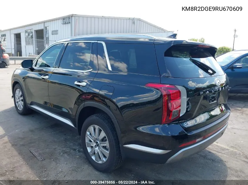 2024 Hyundai Palisade Sel VIN: KM8R2DGE9RU670609 Lot: 39475855