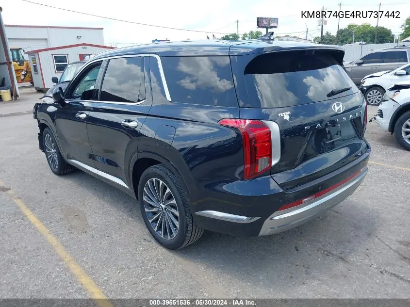 2024 Hyundai Palisade Calligraphy VIN: KM8R74GE4RU737442 Lot: 39551536