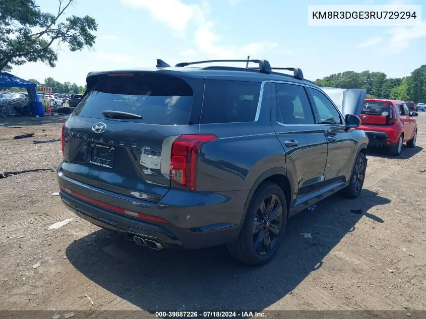 2024 Hyundai Palisade Xrt VIN: KM8R3DGE3RU729294 Lot: 39887226