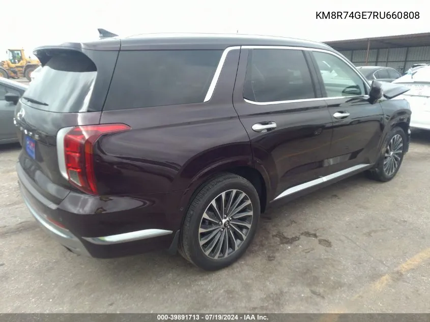 2024 Hyundai Palisade Calligraphy VIN: KM8R74GE7RU660808 Lot: 39891713