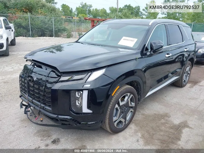 2024 Hyundai Palisade Sel VIN: KM8R4DGE3RU792537 Lot: 40001985