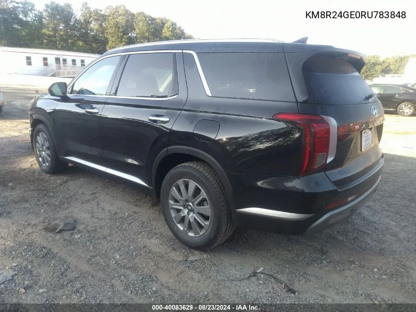 2024 Hyundai Palisade Sel VIN: KM8R24GE0RU783848 Lot: 40083629