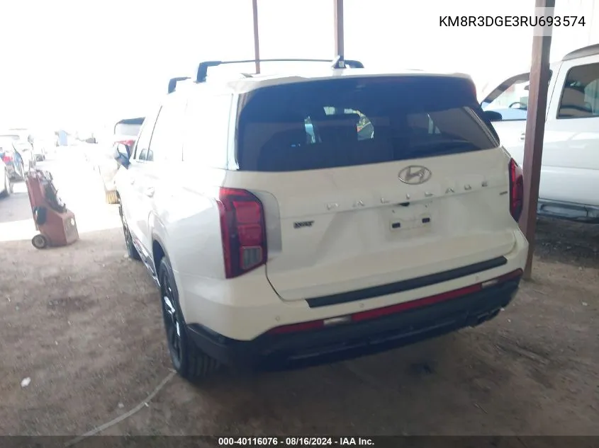 2024 Hyundai Palisade Xrt VIN: KM8R3DGE3RU693574 Lot: 40116076