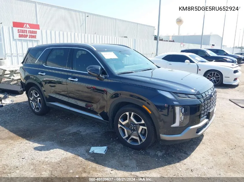 2024 Hyundai Palisade Limited VIN: KM8R5DGE5RU652924 Lot: 40139637