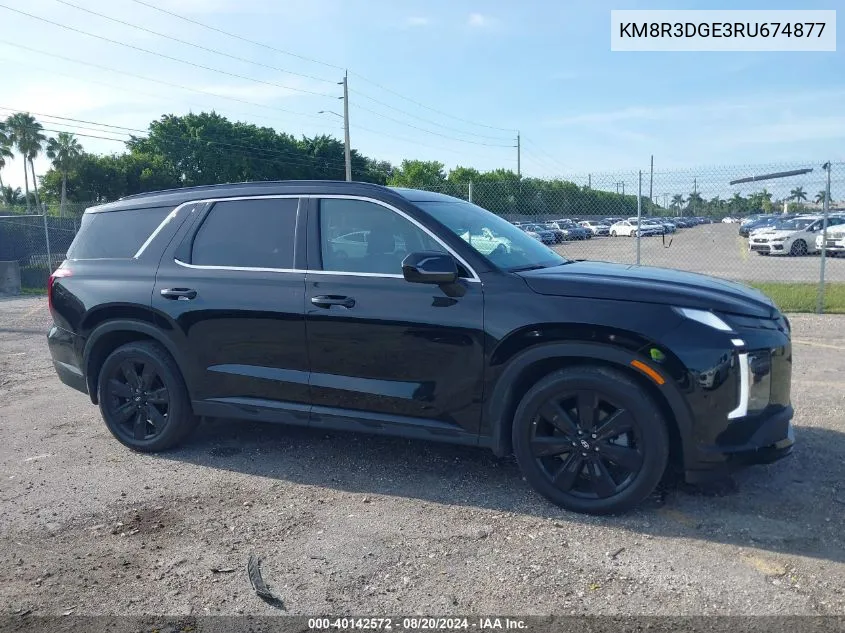 2024 Hyundai Palisade Xrt VIN: KM8R3DGE3RU674877 Lot: 40142572