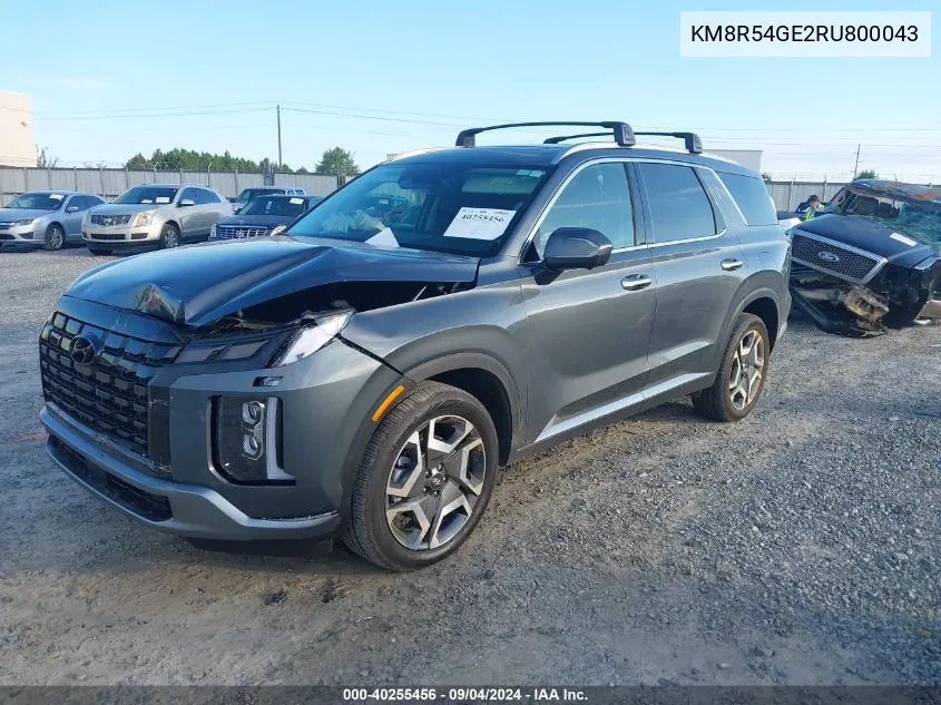 2024 Hyundai Palisade Limited VIN: KM8R54GE2RU800043 Lot: 40255456