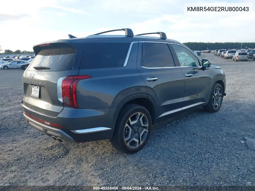 2024 Hyundai Palisade Limited VIN: KM8R54GE2RU800043 Lot: 40255456