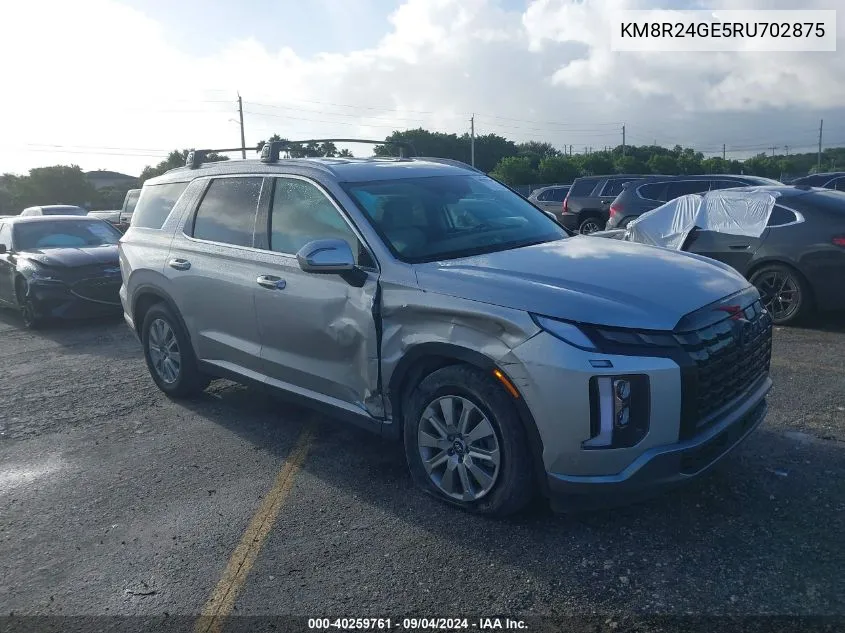 2024 Hyundai Palisade Sel VIN: KM8R24GE5RU702875 Lot: 40259761