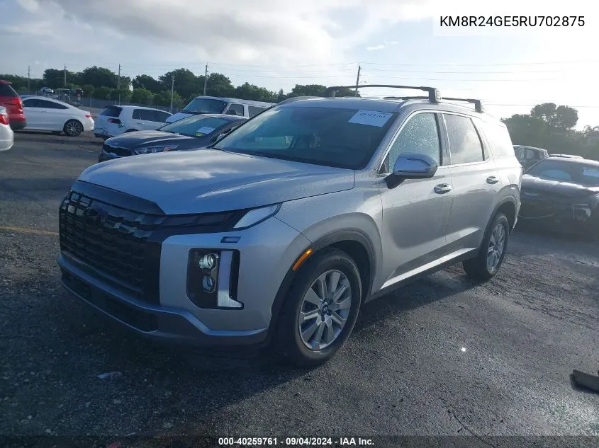 2024 Hyundai Palisade Sel VIN: KM8R24GE5RU702875 Lot: 40259761