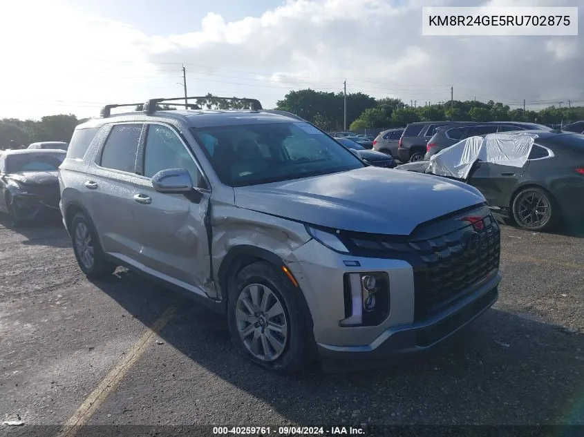 2024 Hyundai Palisade Sel VIN: KM8R24GE5RU702875 Lot: 40259761